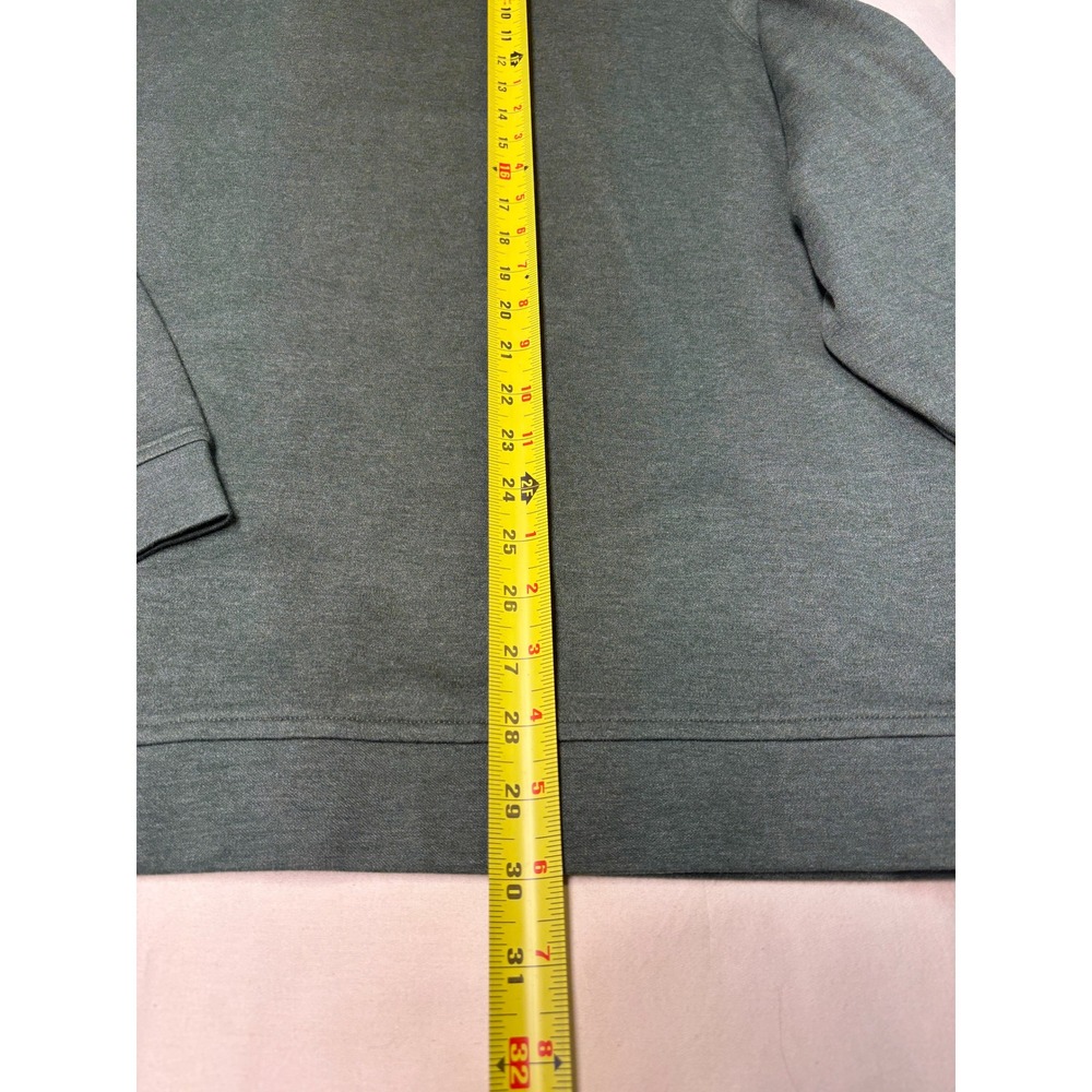 David Donahue Men's Green Heather 1/4 Zip Pullover Sweatshirt‎ XXL - Picture 5 of 7